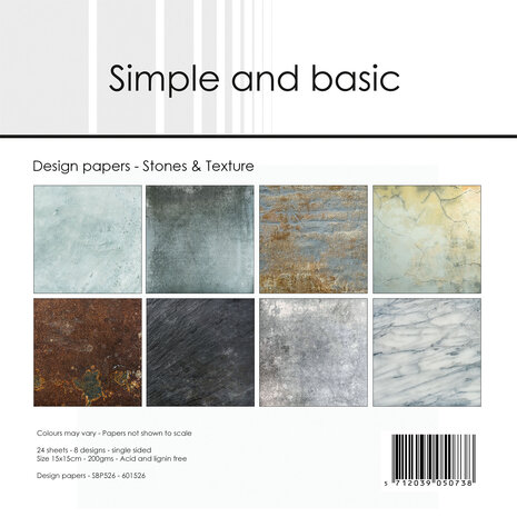 Simple and Basic - Stones & Texture 6x6 Inch Paper Pack