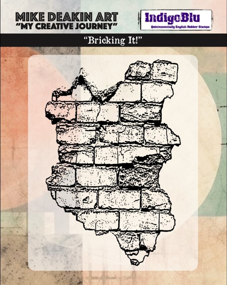 IndigoBlu - Bricking It Solo Red Rubber Stamp