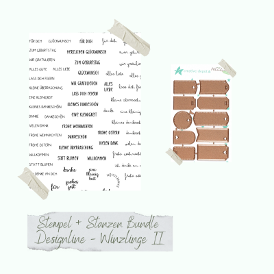 Creative Depot -Bundle - Designline - Winzlinge II & Label-Mix - Stempelset & Stanzen