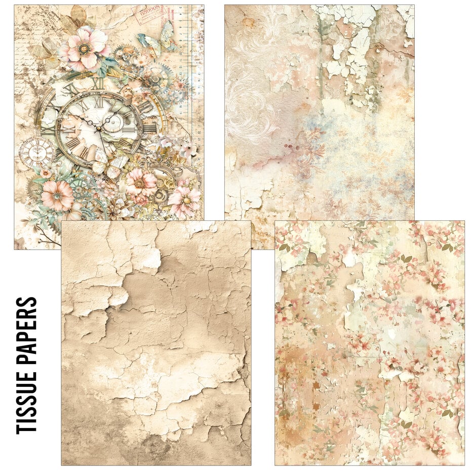 Ciao Bella - Lost in Time Craftmix Mixed A5 Paper Pack (8pcs)