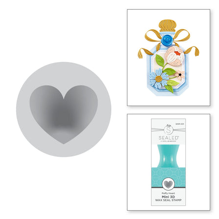 Spellbinders - Puffy Heart Mini 3D Wax Seal from the Mini Wax Seals Collection Spellbinders - Puffy Heart Mini 3D Wax Seal from the Mini Wax Seals Collection
