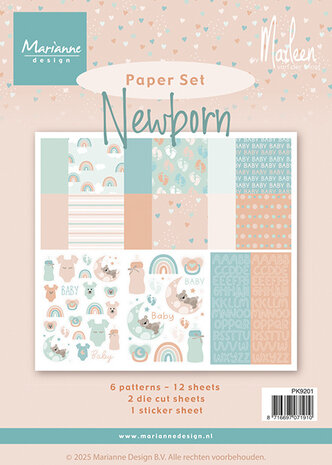 Marianne Design - Paper Set by Marleen A5 New Born