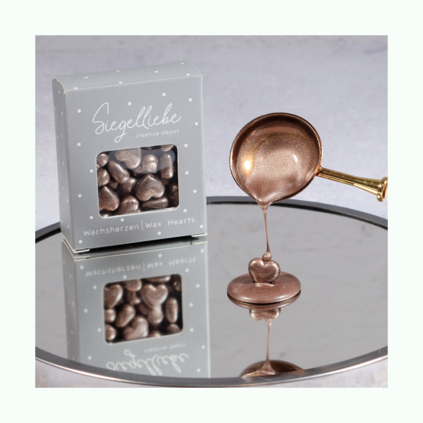 Creative Depot - Wachsherzen - Blush Metallic - Siegelliebe 