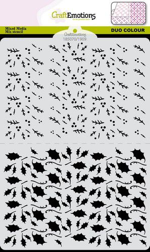 CraftEmotions Stencil Duo Colour Nr.9 2xA6 Xmas
