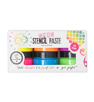 Studio Light - Stencil - Stencil Paste Neon colors Art By Marlene 6x50 ML nr. 08