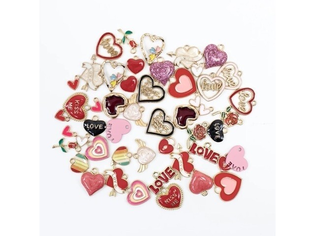Crafters Companion Valentines Charm Bumper Pack - 50pc Crafters Companion Valentines Charm Bumper Pack - 50pc