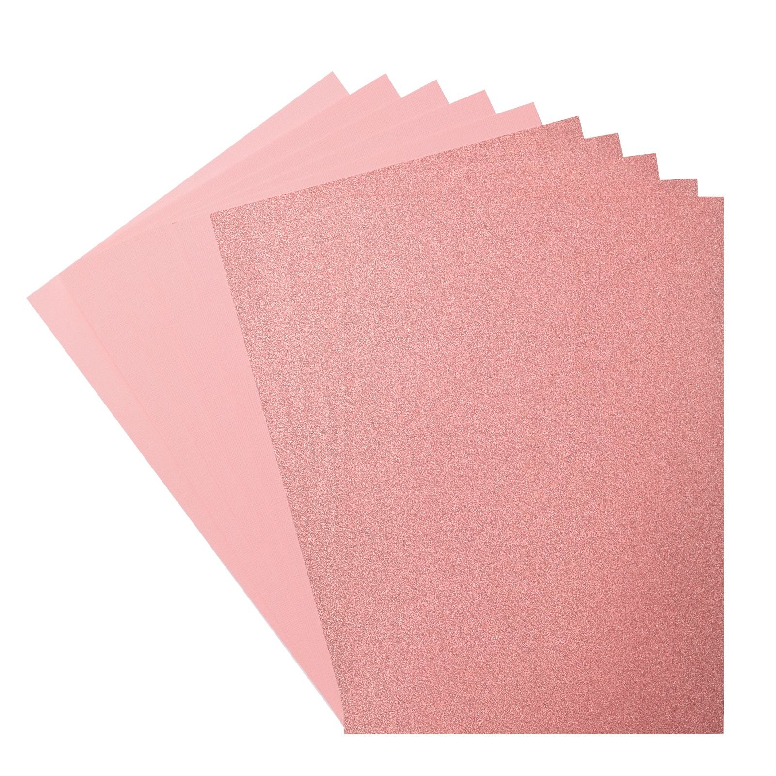 Florence • Glitzerpapier und Tonkarton Set A4 Rose/Rose 10