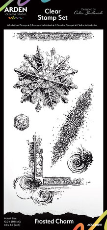 Arden Creative Studio - Frosted Charm 4x8 Inch Clear Stamp Set Arden Creative Studio - Frosted Charm 4x8 Inch Clear Stamp Set