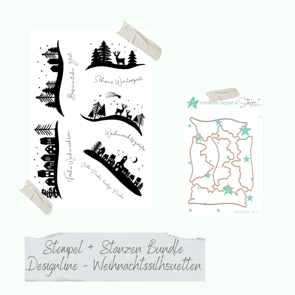 Creative Depot - Bundle - Designline - Weihnachtssilhouetten - Stempelset & Stanzen Creative Depot - Bundle - Designline - Weihnachtssilhouetten - Stempelset & Stanzen