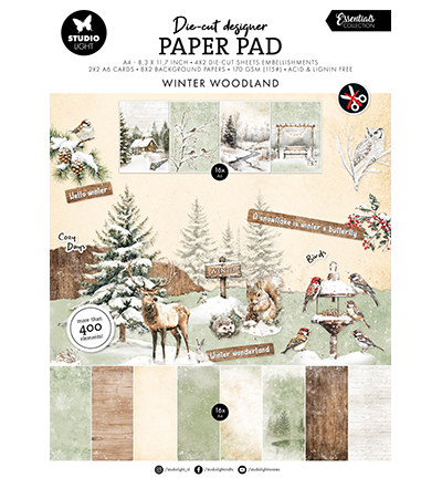 Studio Light - Design Paper Pad - Winter Woodland Essentials nr. 387