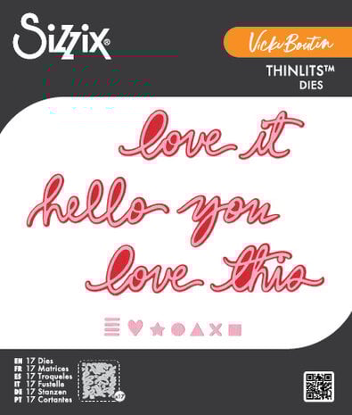 Sizzix Studio - Thinlits Die by Vicki Boutin Vicki Script #1 (17pcs)