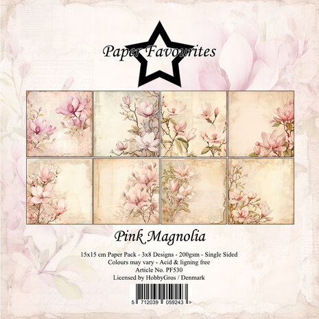 Paper Favourites -Pink Magnolia 6x6 Inch Paper Pad