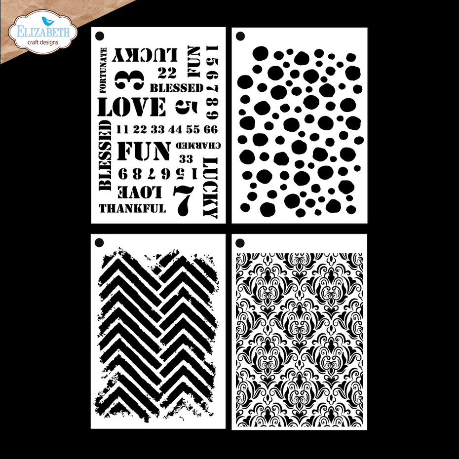 Elizabeth Craft - Beautifully Worn Journal Stencils 11 by Devid Roodenburg