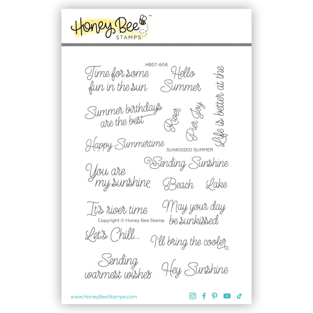 Honey Bee - Sunkissed Summer - 4x6 Stamp Set  Honey Bee - Sunkissed Summer - 4x6 Stamp Set