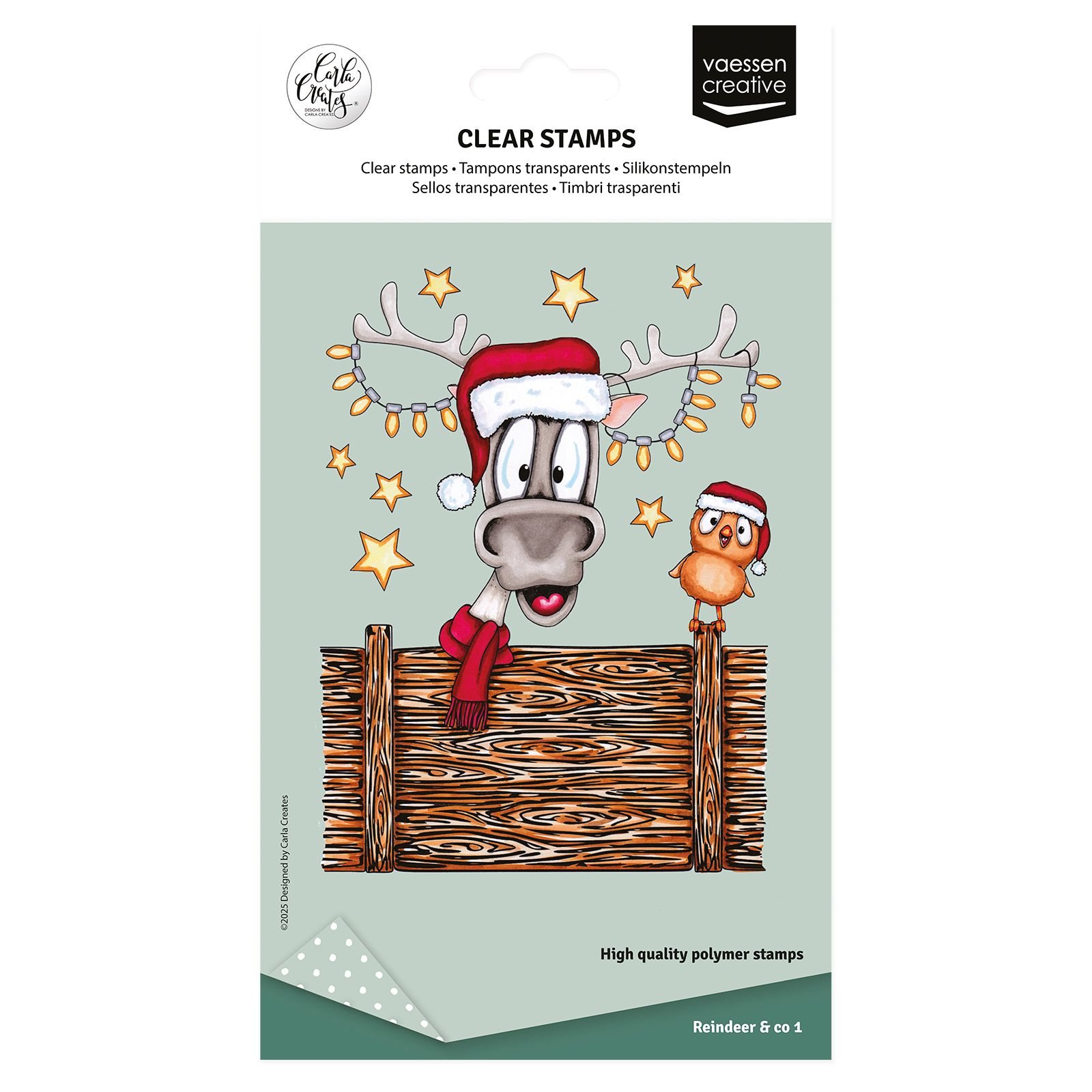 Vaessen Creative • Silikonstempel Rentier 14St.