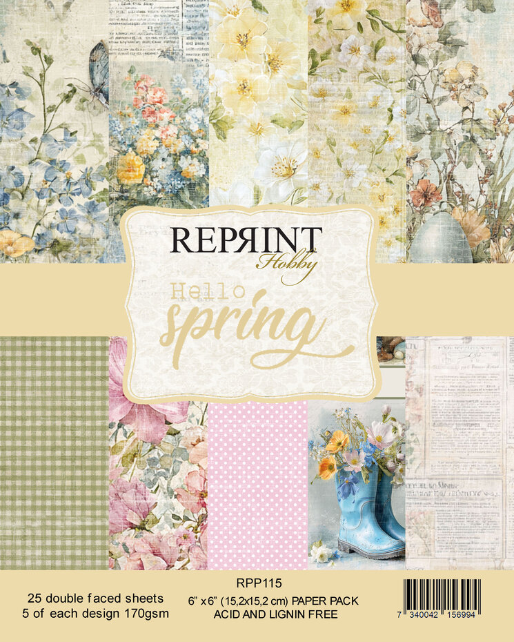 Reprint - Hello Spring 6x6 Inch Paper Pack