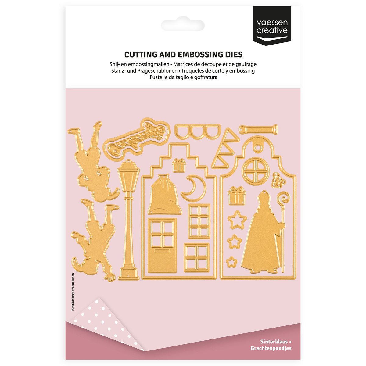 Vaessen Creative • Stanz- und Prägeschablonen Set Nikolaus Grachtenhäuser 26St.