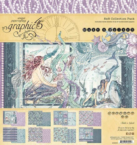 Graphic 45 - Make a Splash 8x8 Inch Collection Pack