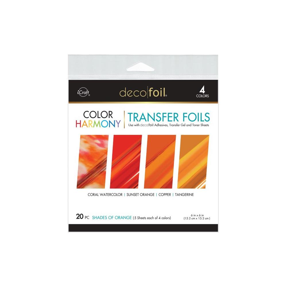 Deco Foil Harmony Foil Pack 6"X6" 20/Pkg - Shades Of Orange Deco Foil Harmony Foil Pack 6"X6" 20/Pkg - Shades Of Orange