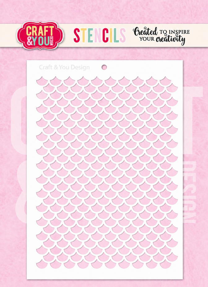 Craft & You Design - Scale Pattern A6 Stenci
