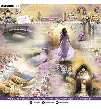 SL - Designer Paper Pad Collage paper Growing & Blooming nr.319
