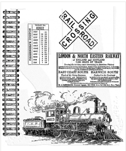 Tim Holtz Cling Mounted Stamps: On The Railroad