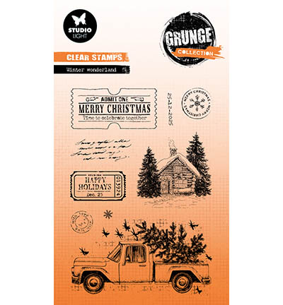 SL Clear Stamp - Winter wonderland Grunge Collection nr.844