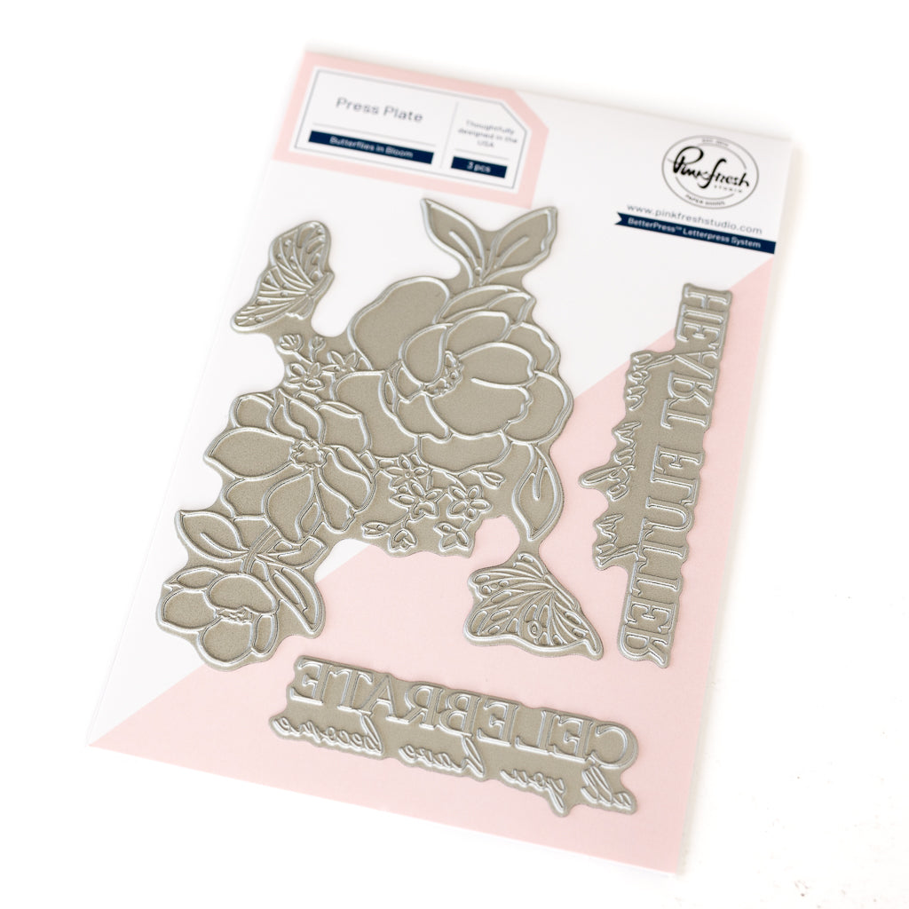 Pinkfresh -  Butterflies in Bloom press plate Pinkfresh -  Butterflies in Bloom press plate