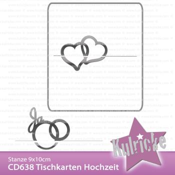 "Tischkarte 3D Hochzeit" Stanze - Craft Die "Tischkarte 3D Hochzeit" Stanze - Craft Die