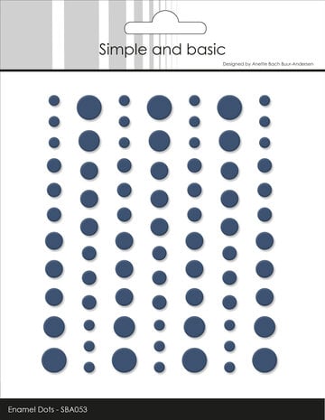 Simple and Basic - Matte Enamel Dots Navy (77pcs)