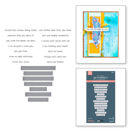 Spellbinders - Holding Your Heart Sentiments BetterPress Plates & Die Set from the Collaged Birds Collection by Dina Wakley Spellbinders - Holding Your Heart Sentiments BetterPress Plates & Die Set from the Collaged Birds Collection by Dina Wakley