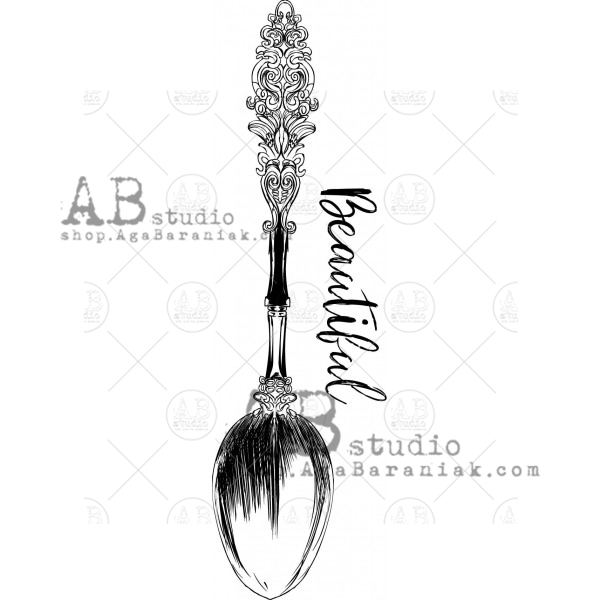 rubber-stamp-id-318-vintage-spoon-ab-studionadya-drozdova
