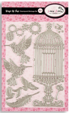 Dawn Bibby - Wings Of Time Steampunk Birdcage Die A5 Dawn Bibby - Wings Of Time Steampunk Birdcage Die A5