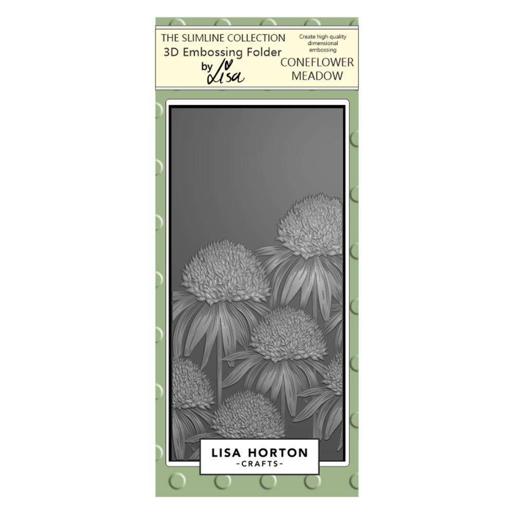 Lisa Horton Crafts DL Embossing Folder -  Coneflower Meadow  Lisa Horton Crafts DL Embossing Folder -  Coneflower Meadow