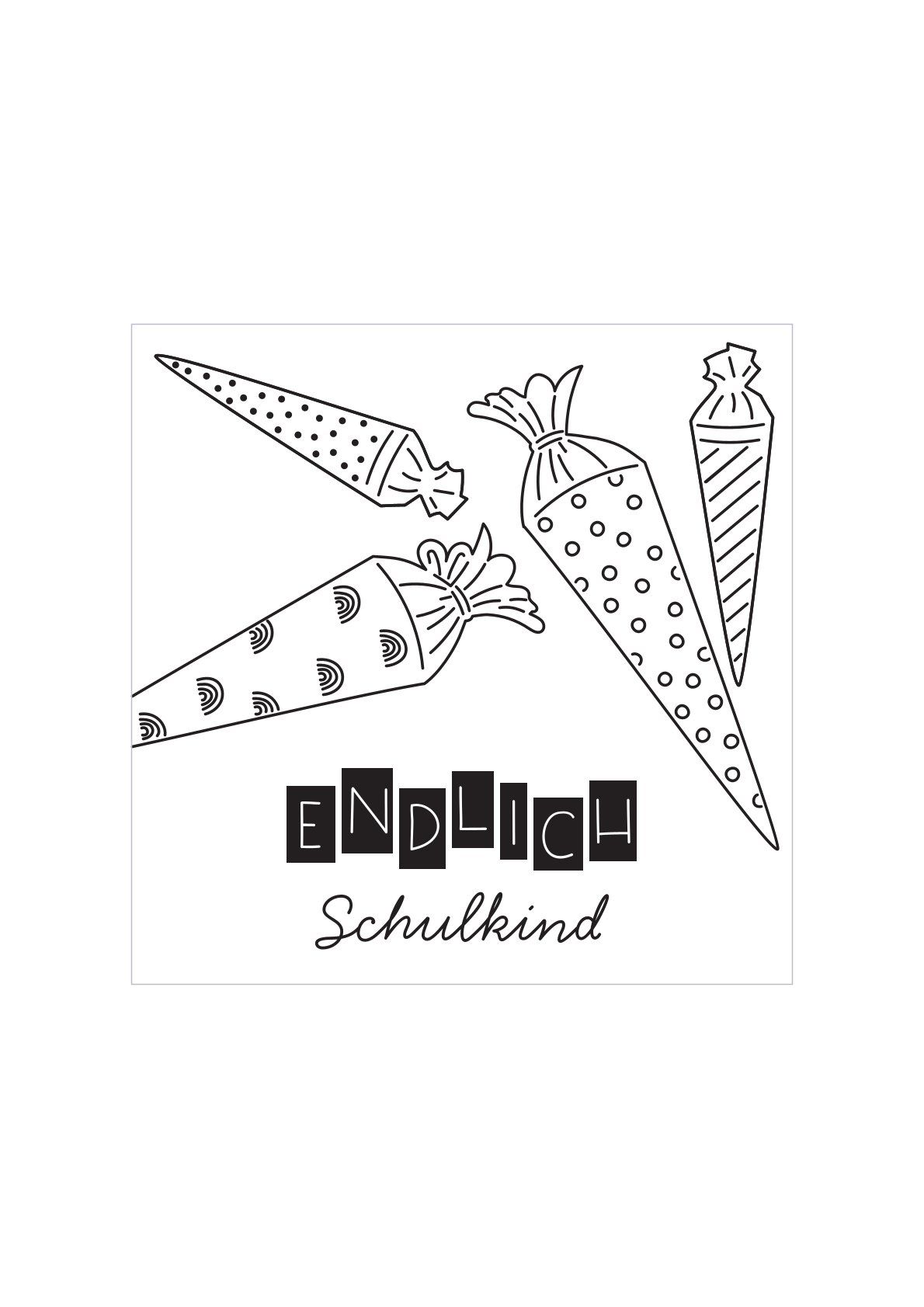 Creative Depot - Prägefolder - Endlich Schulkind - 15 x 15 cm