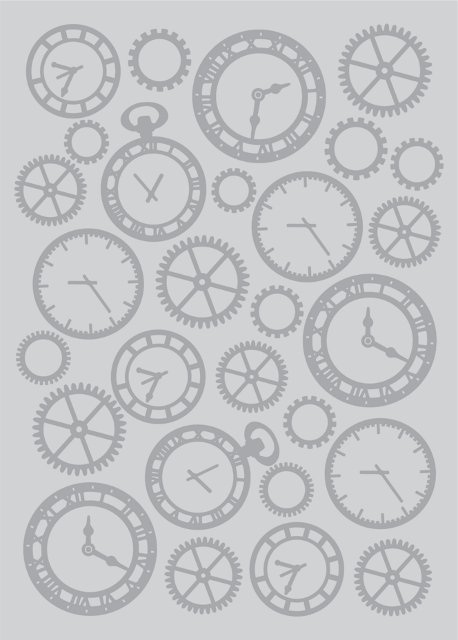 Crafters Companion - Tales of Wonderland 5x7 2D Embossing Folder Cogs of Time