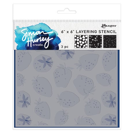 Ranger • Simon Hurley create. Layering Stencils 6x6 Inch Very Berry (3pcs) 