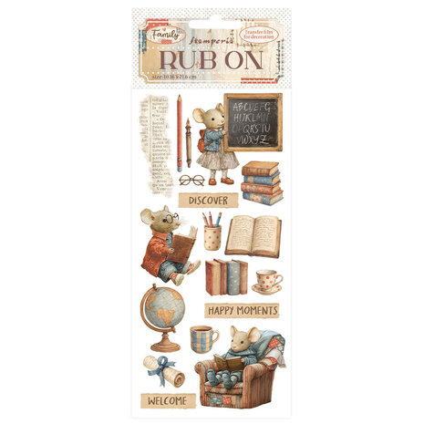 Stamperia - Family Rub-On 8,33x2,36 Inch Happy Moments