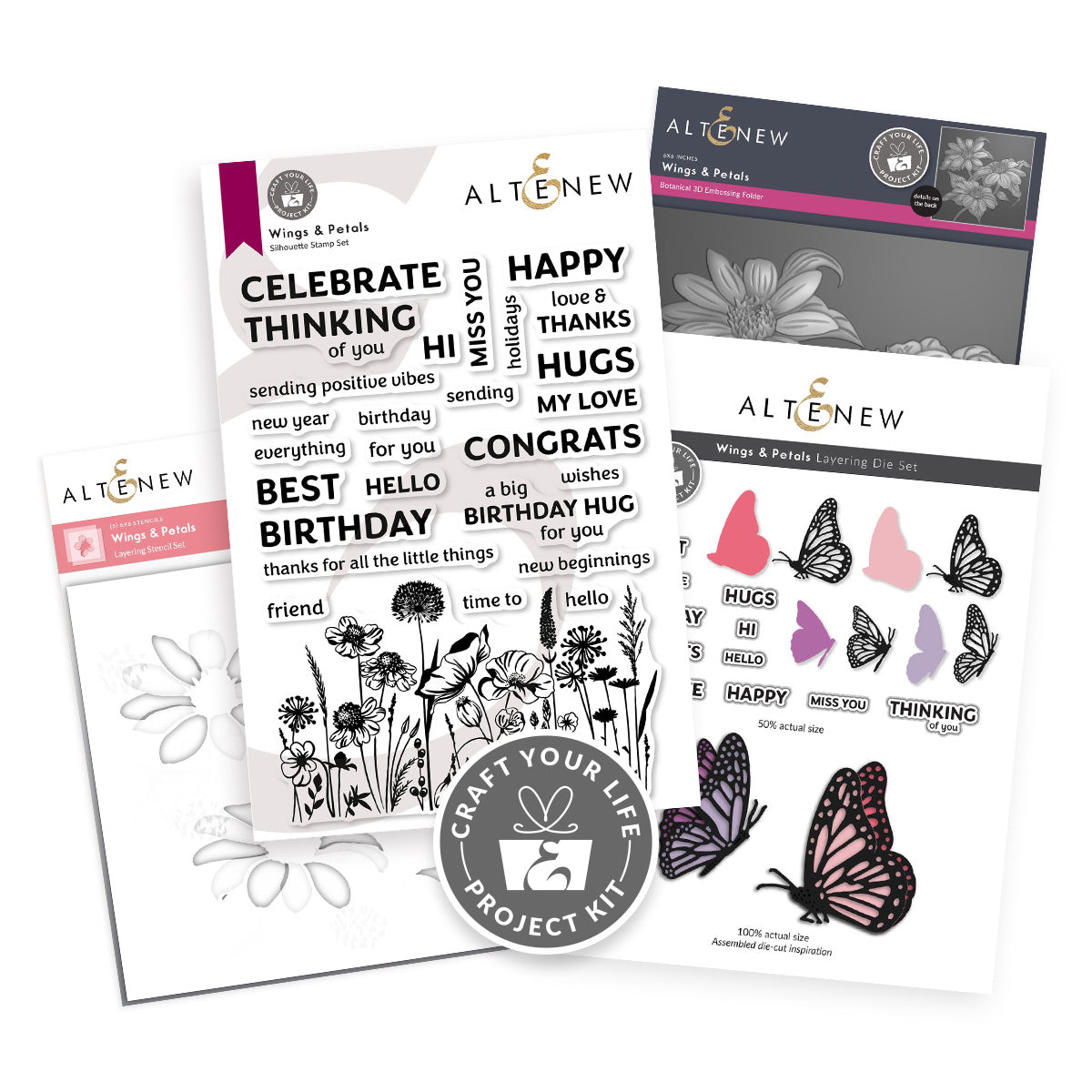 Altenew - Craft Your Life Project Kit: Wings & Petals Altenew - Craft Your Life Project Kit: Wings & Petals