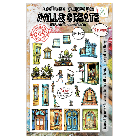 AALL & Create - AALLtropolis Stamp Set A5 Neighbour Notes 