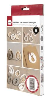 Rayher -  Silikon Gießform Eier + Hasen Anhänger  Rayher -  Silikon Gießform Eier + Hasen Anhänger