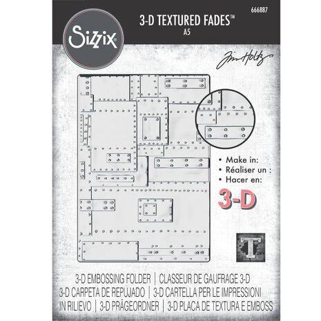 Sizzix • 3D Texture Fades by Tim Holtz A5 Foundry Large