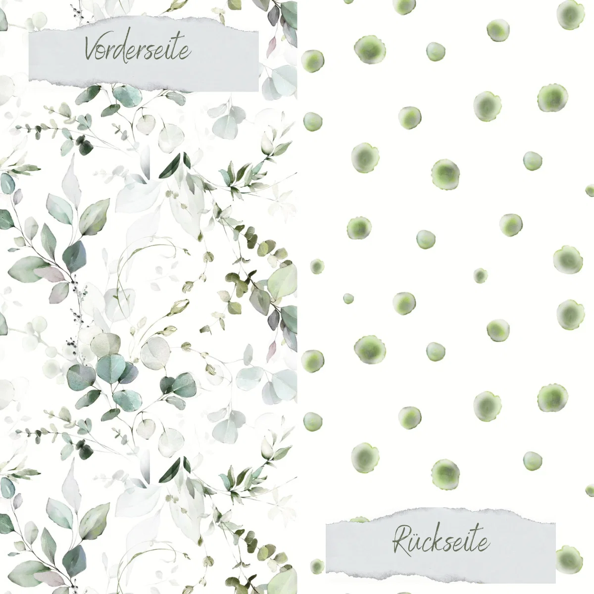 Creative Depot - Designpapier - Gartengrün - Doppelseitig bedruckt