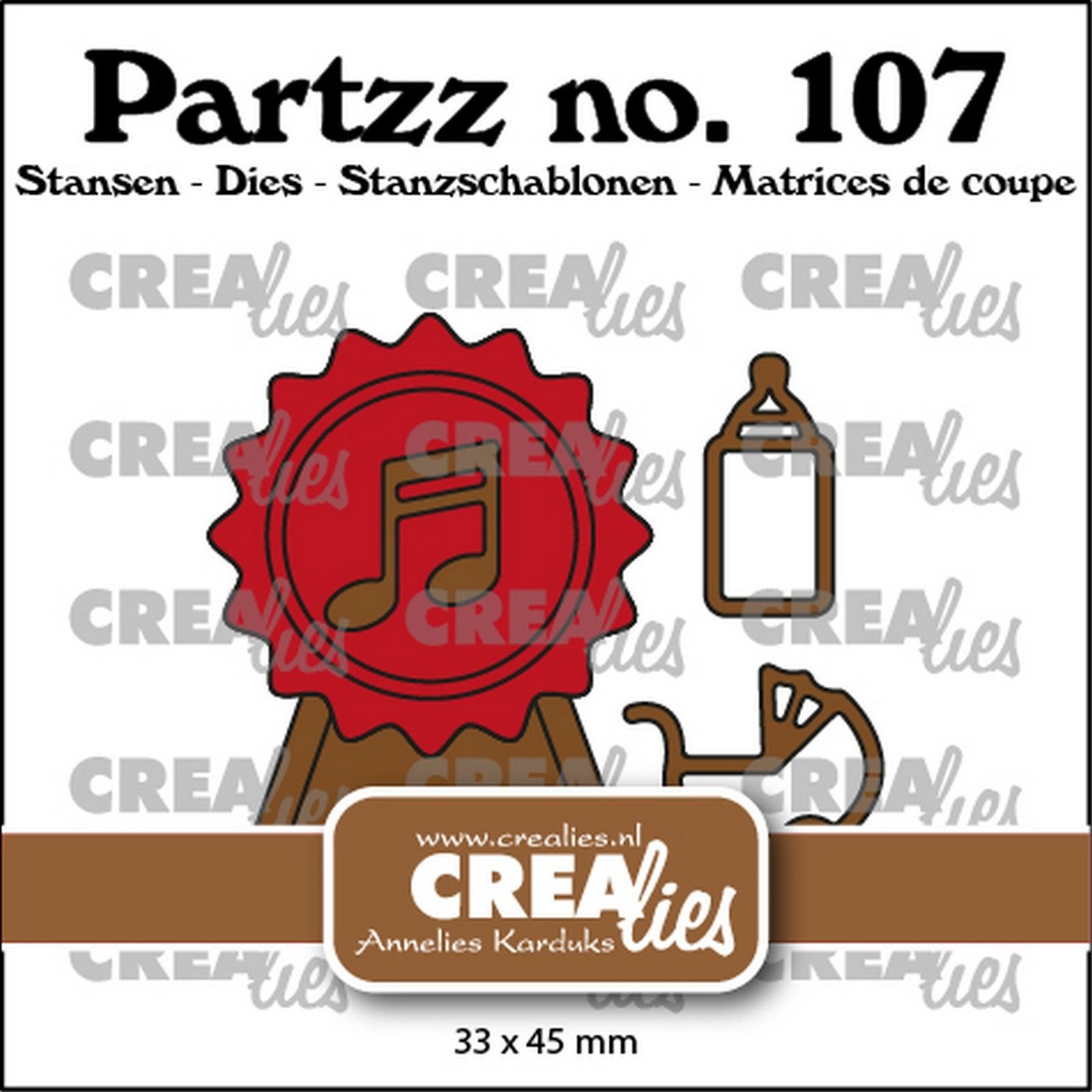Crealies • Partzz Cutting Die Faux Wax Seals Baby