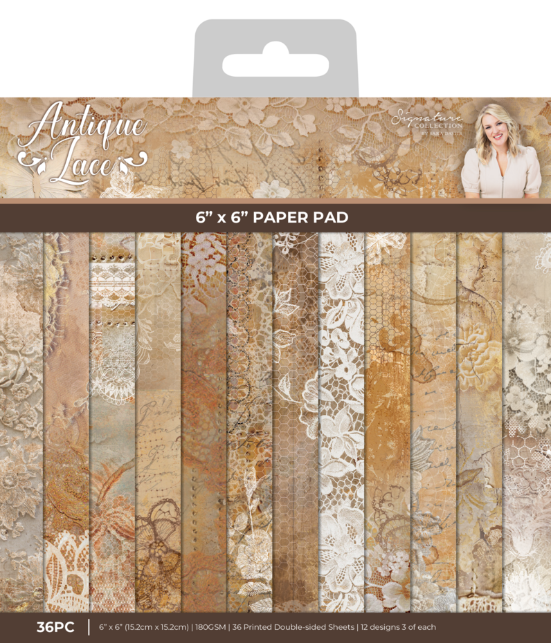 Crafters Companion - Antique Lace 6x6 Inch Paper Pad