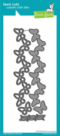 Lawn Fawn - Butterfly Border Lawn Cuts Custom Craft Dies Lawn Fawn - Butterfly Border Lawn Cuts Custom Craft Dies