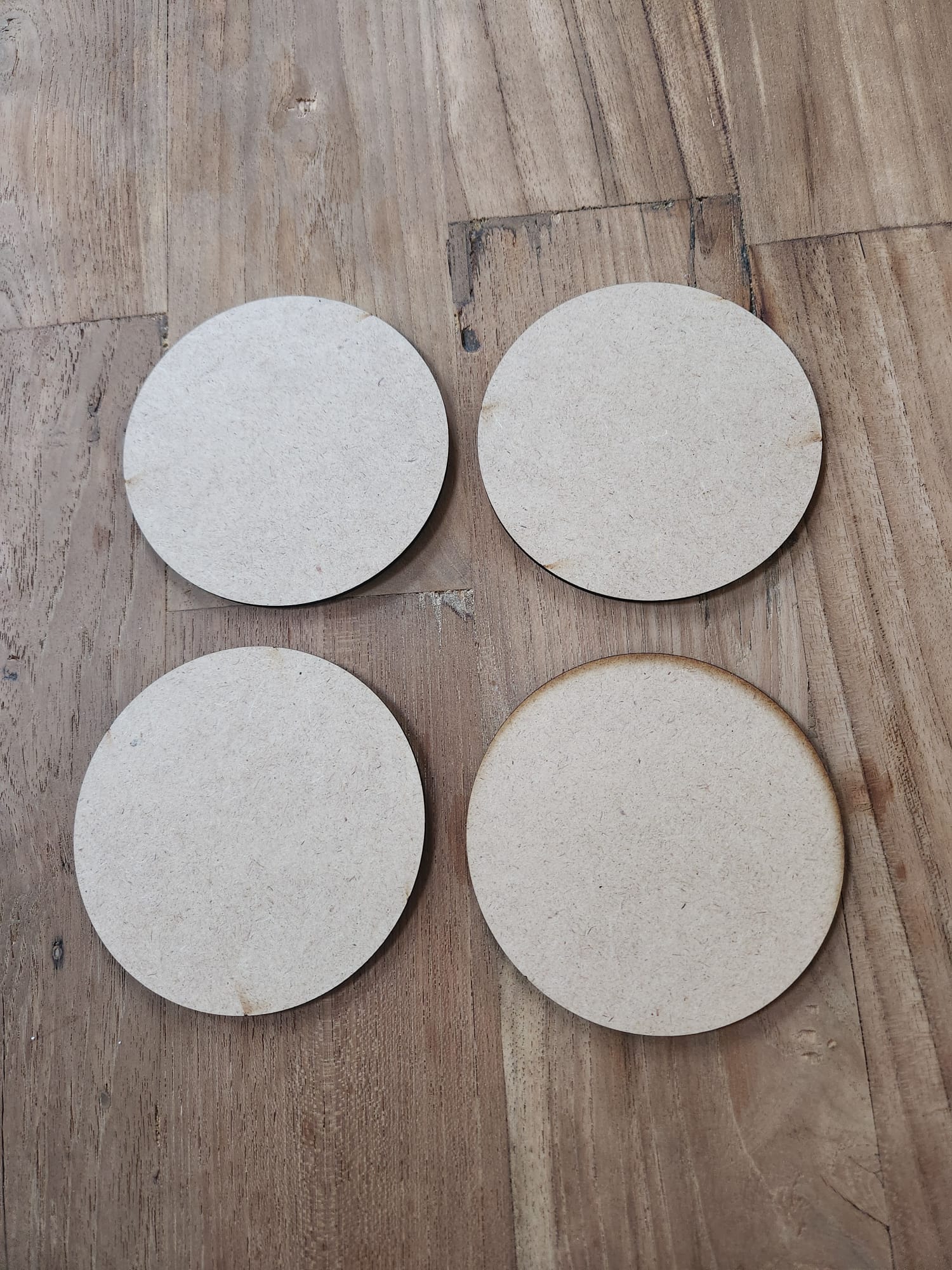 MDF - Kreis 10 cm - 4 Stück 