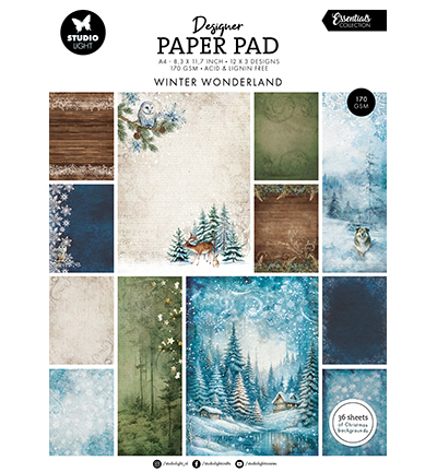 StudioLight -  Designer Paper Pad Winter wonderland Essentials nr.338