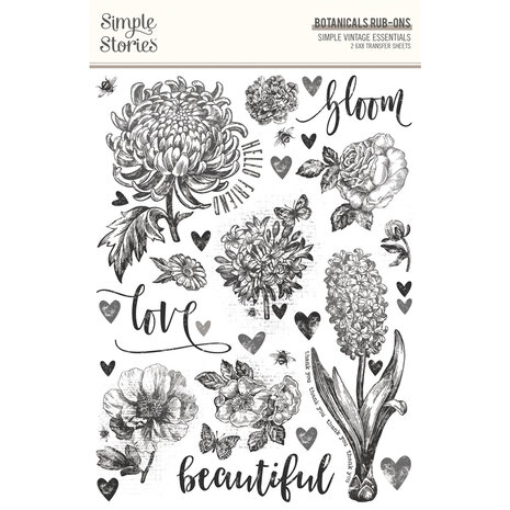 Simple Stories - Simple Vintage Essentials Rub-Ons Botanicals (2pcs)