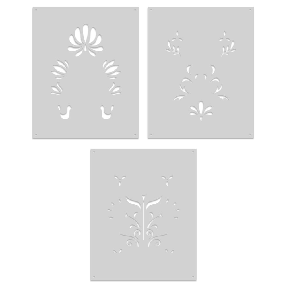 Hero Arts Color Layering Stencil Set 5.25"X6.5" - Folk Art 